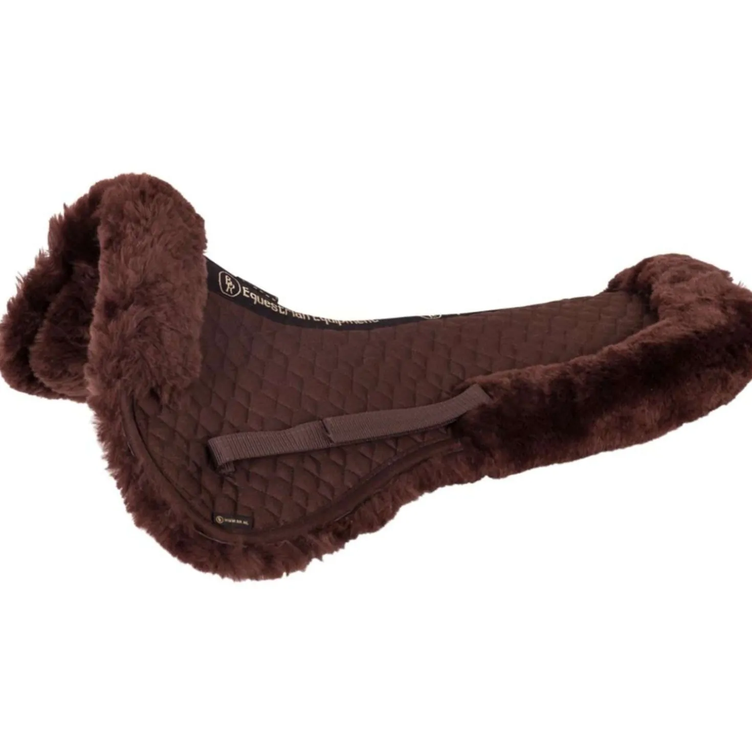 BR Zadelonderlegger Sheepskin met Rand Bruin