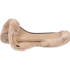 BR Zadelonderlegger Sheepskin met Rand Taupe