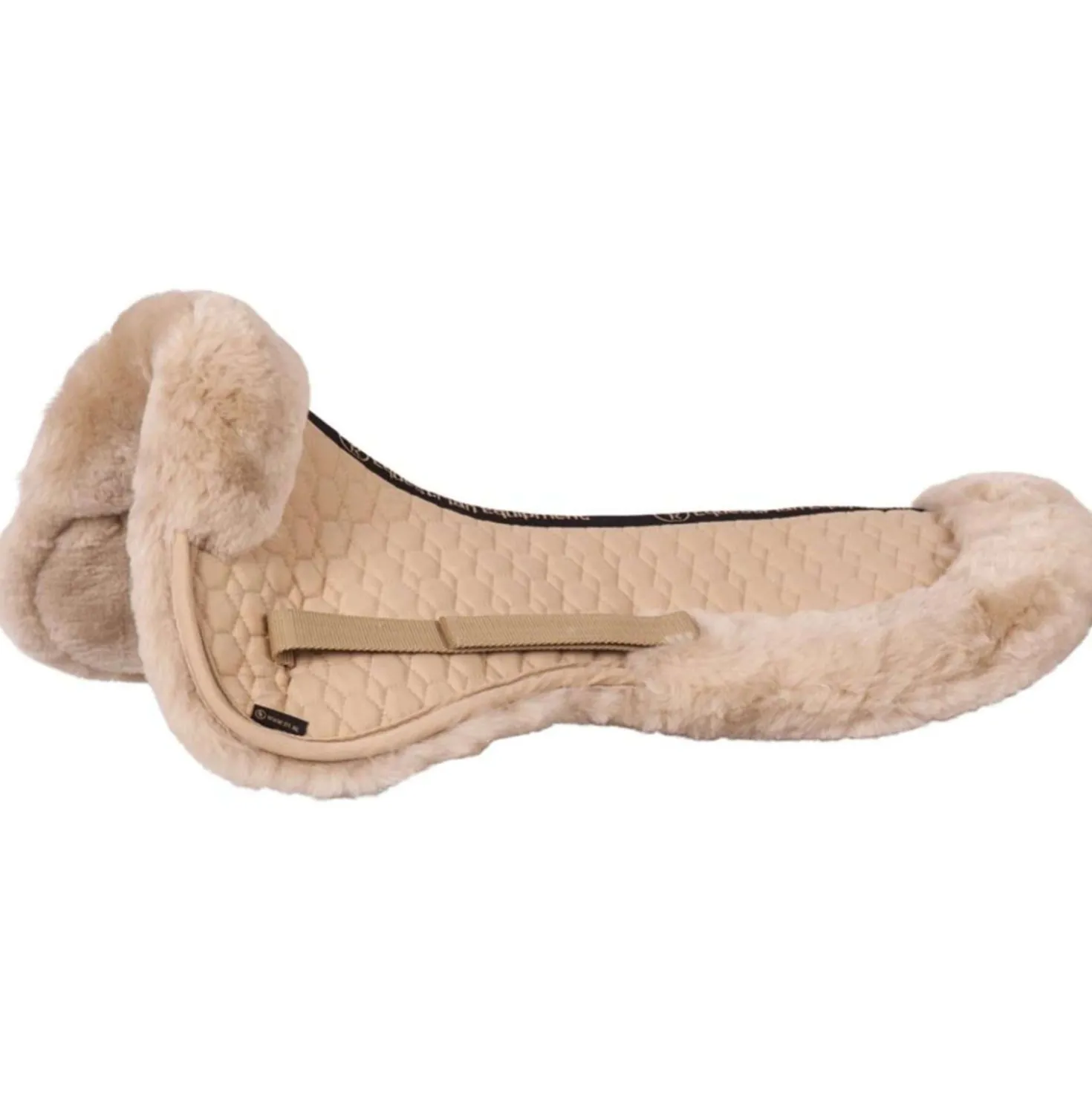 BR Zadelonderlegger Sheepskin met Rand Taupe
