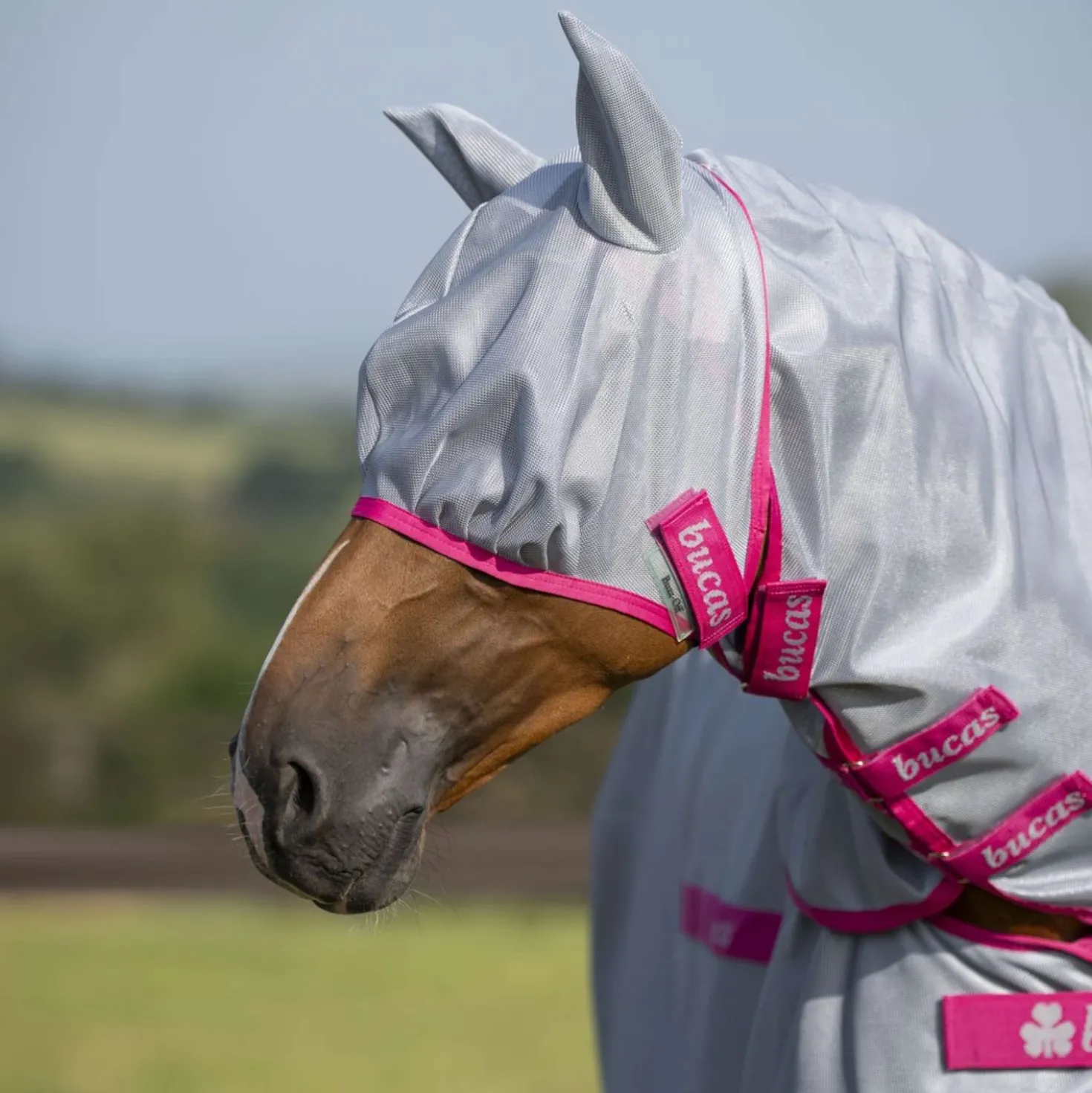 Bucas Buzz-Off Fly Mask Blue/Blossom