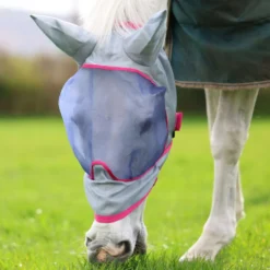Bucas Buzz-Off Vliegenmasker Deluxe met Oren Blue/Blossom