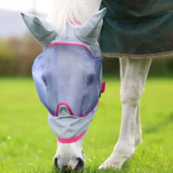 Bucas Buzz-Off Vliegenmasker Deluxe met Oren Blue/Blossom