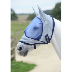 Bucas Buzz-Off Vliegenmasker Deluxe met Oren Blue