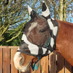 Bucas Buzz-Off Vliegenmasker Deluxe met Oren Zebra