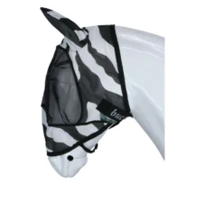 Bucas Buzz-Off Vliegenmasker Deluxe met Oren Zebra
