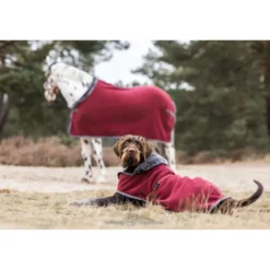 Bucas Hondendeken Show-Line Burgundy/Grijs