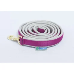 Bucas Lead Rein Dublin Padded Berry/Silver