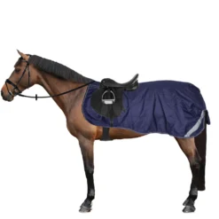 Bucas Riding Rug Navy/Silver