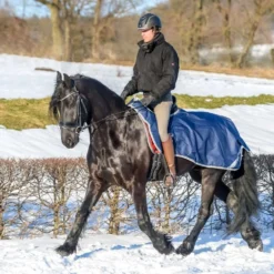 Bucas Riding Rug Navy/Silver