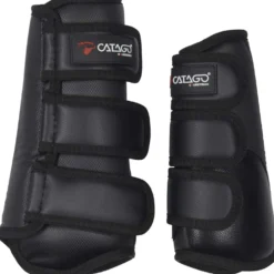 Catago Beenbeschermers Set van 4 Zwart