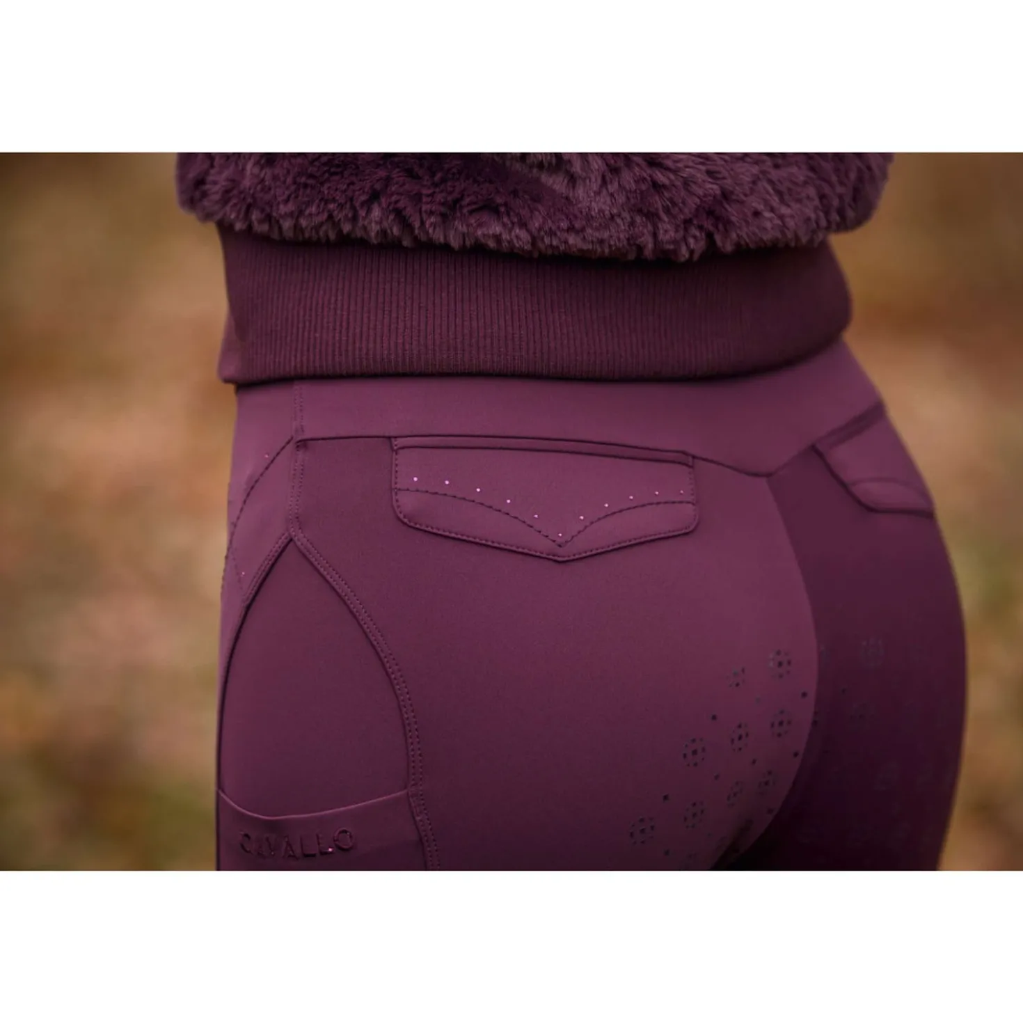 Cavallo Rijbroek CavalCandera Grip Mobile Full Grip Dusty Plum