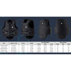Charles Owen Bodyprotector HEXA Kinderen Zwart