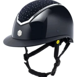 Charles Owen Cap Kylo Crystal Wide Peak MIPS Navy Gloss/Silver