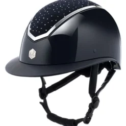 Charles Owen Cap Kylo Crystal Wide Peak Navy Gloss/Silver