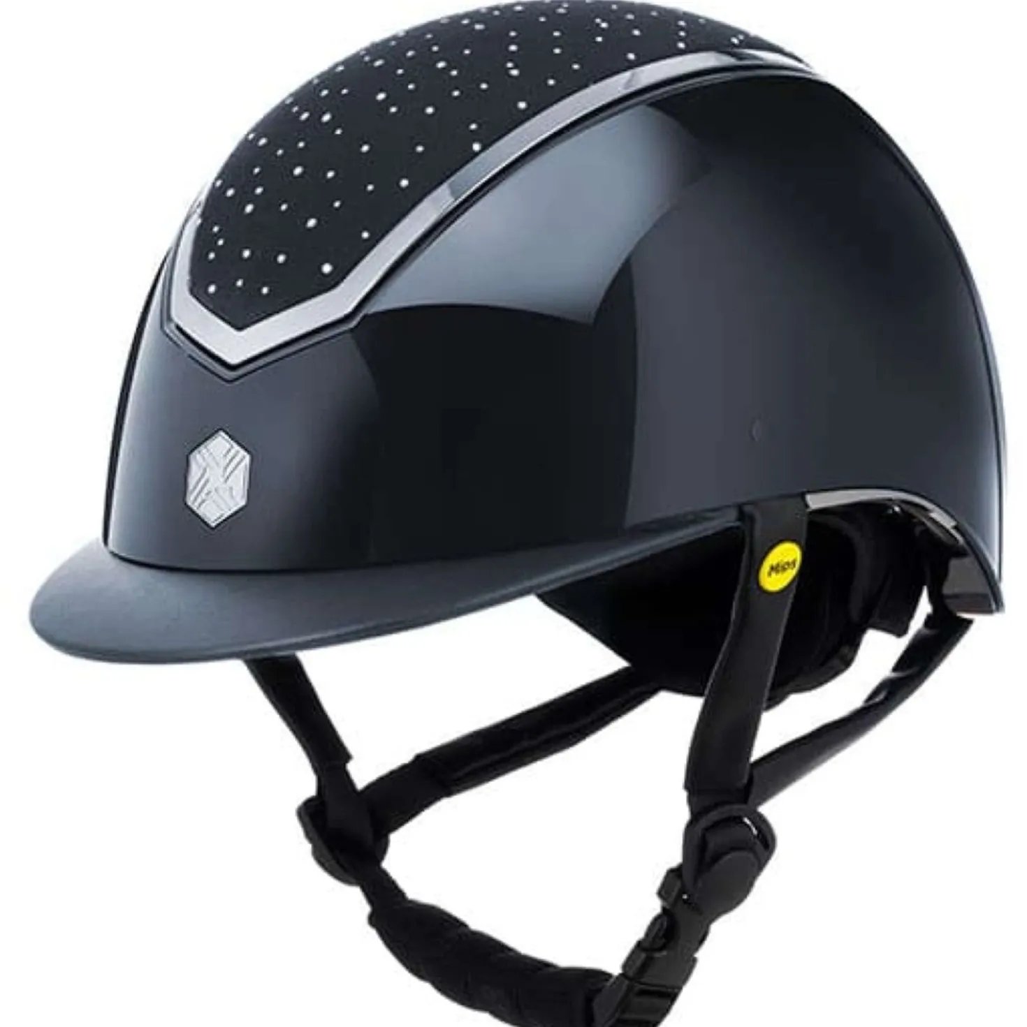 Charles Owen Cap Kylo Crystal MIPS Navy Gloss/Silver