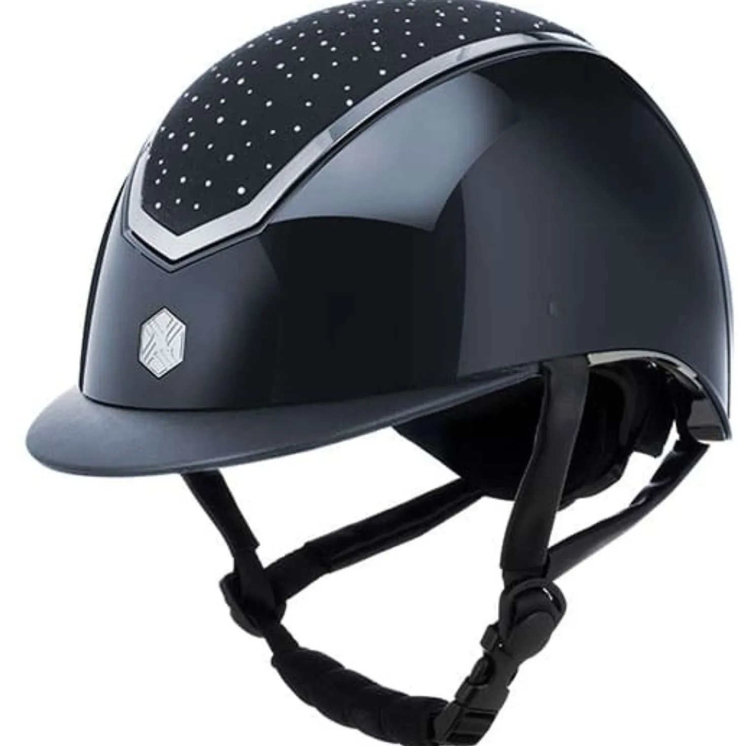 Charles Owen Cap Kylo Crystal Navy Gloss/Silver