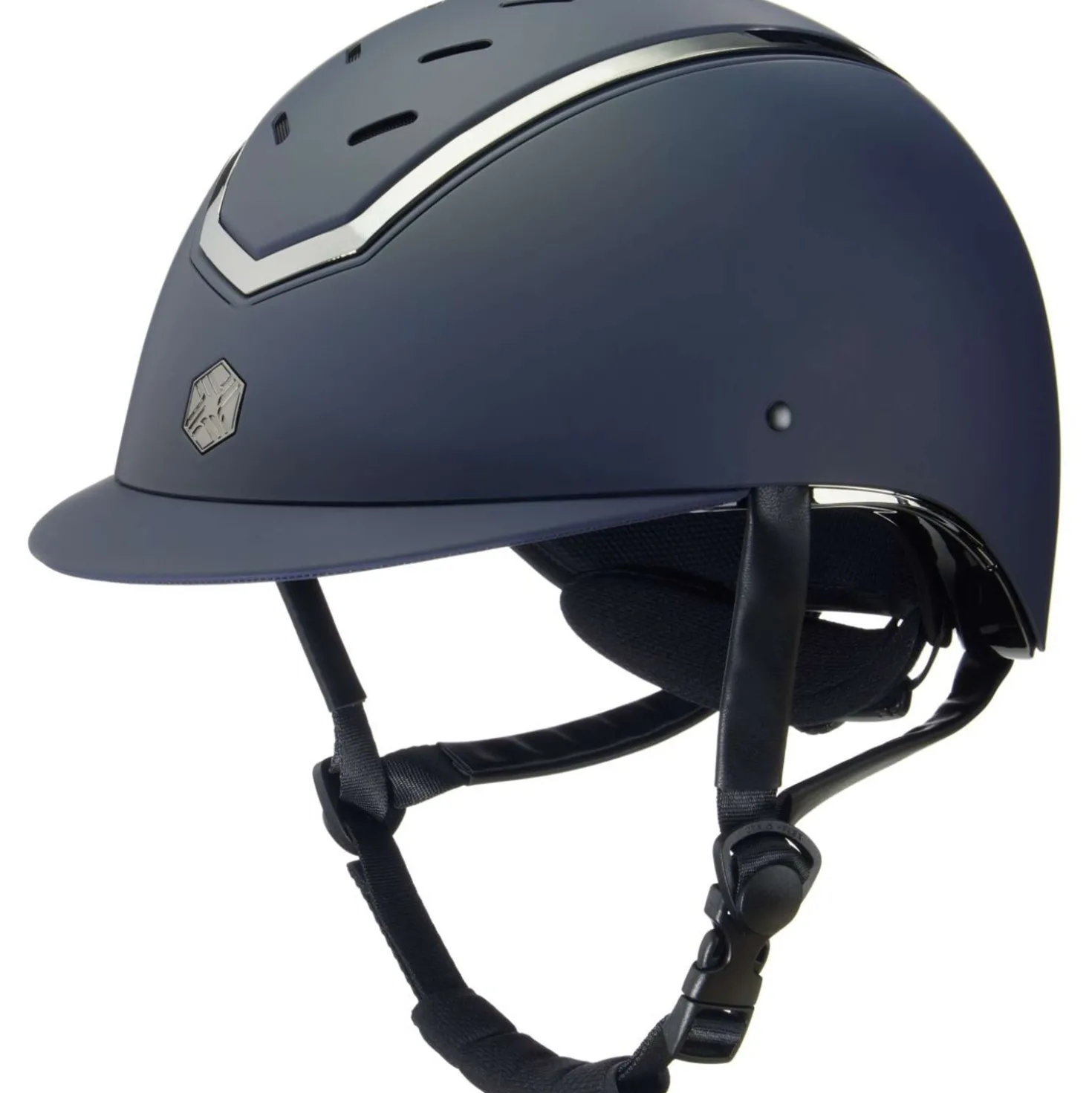 Charles Owen Cap Kylo Navy Matte/Pewter