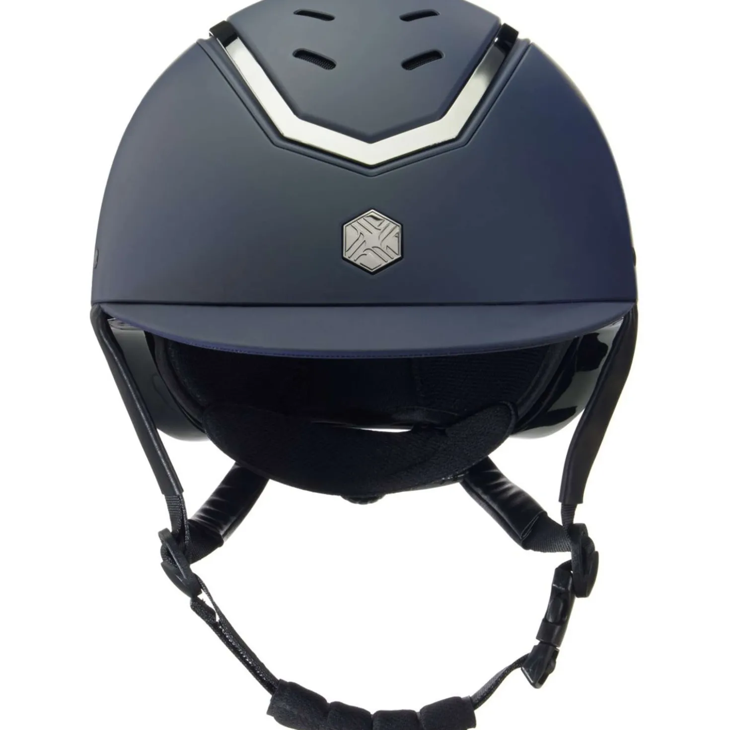 Charles Owen Cap Kylo Navy Matte/Pewter