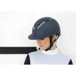 Charles Owen Cap Kylo Navy Matte/Pewter