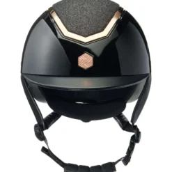 Charles Owen Cap Kylo Sparkly Black Gloss/Rose Gold