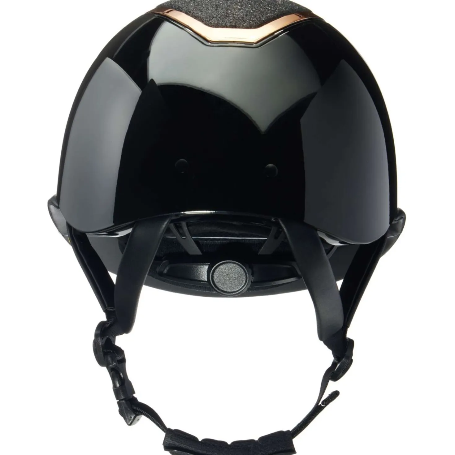 Charles Owen Cap Kylo Sparkly Wide Peak MIPS Black Gloss/Rose Gold