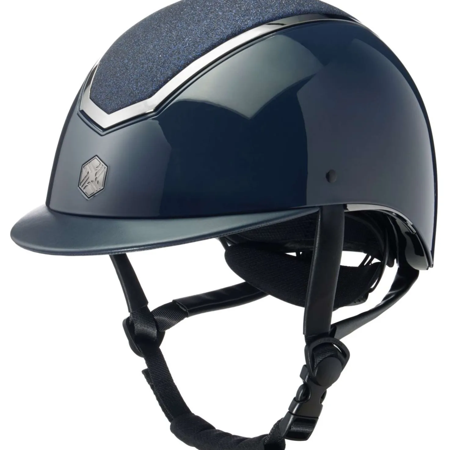Charles Owen Cap Kylo Sparkly Navy Gloss/Pewter