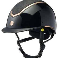 Charles Owen Cap Kylo Sparkly MIPS Black Gloss/Rose Gold