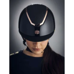 Charles Owen Cap Kylo Sparkly MIPS Black Gloss/Rose Gold