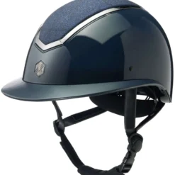 Charles Owen Cap Kylo Sparkly Wide Peak Navy Gloss/Pewter