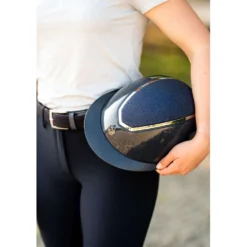 Charles Owen Cap Kylo Sparkly Wide Peak Navy Gloss/Pewter