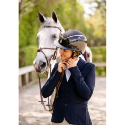 Charles Owen Cap Kylo Sparkly Wide Peak MIPS Navy Gloss/Pewter