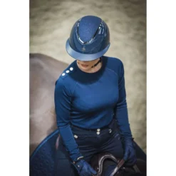 Charles Owen Cap Kylo Sparkly Wide Peak MIPS Navy Gloss/Pewter