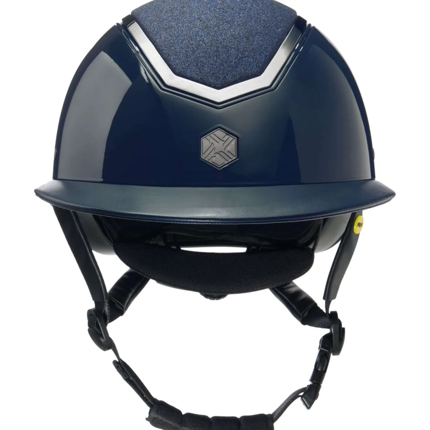 Charles Owen Cap Kylo Sparkly Wide Peak MIPS Navy Gloss/Pewter