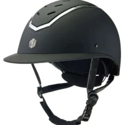 Charles Owen Cap Kylo Wide Peak Black Matte/Silver