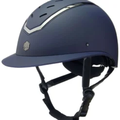 Charles Owen Cap Kylo Wide Peak Navy Matte/Pewter