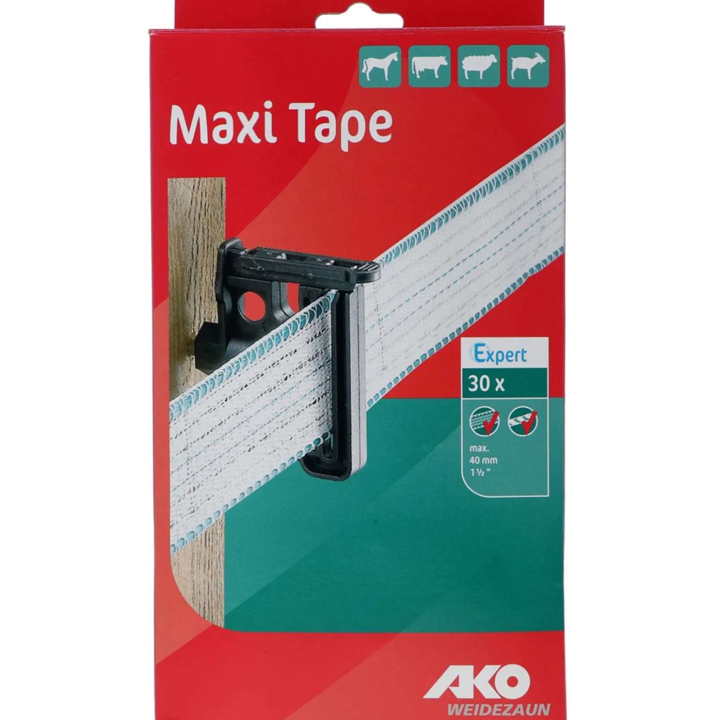 Clip Insulator Maxi Tape/Rope 6mm Screw 30 Stuks