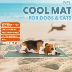 CoolPets Koelmat Gel Olijfgroen