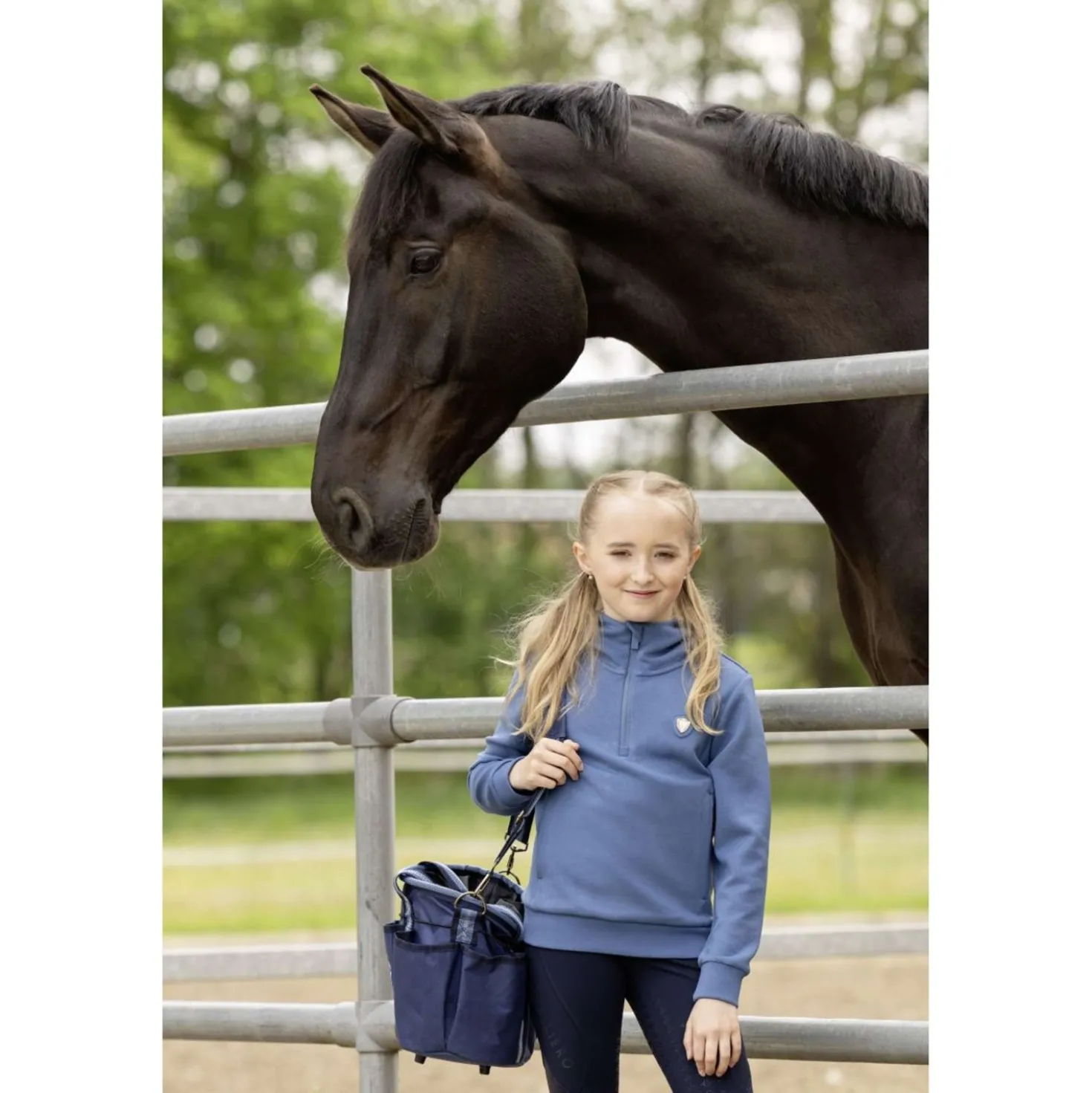 Covalliero Hoodie SS26 Kinderen Smoked Blue