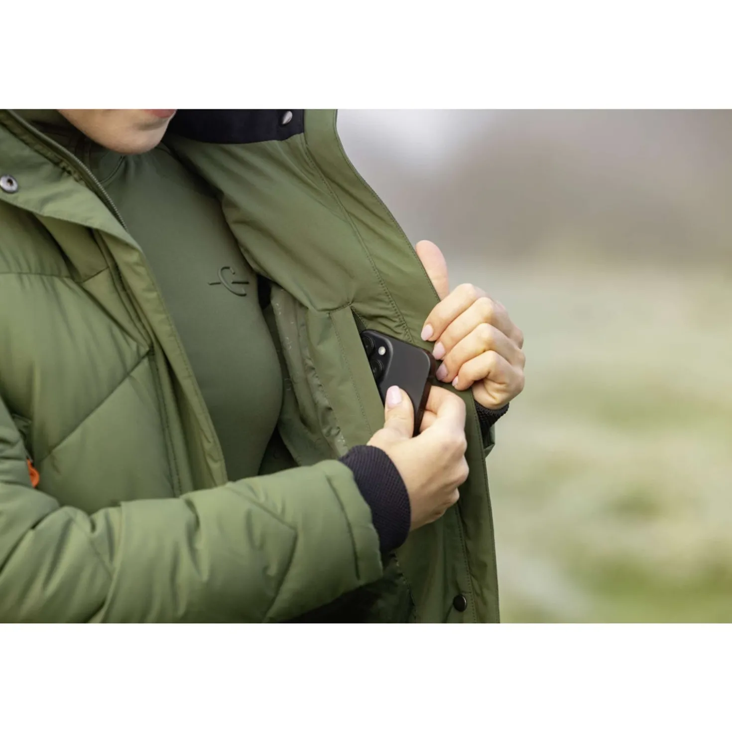 Covalliero Lange Winterjas AW26 Forest Green