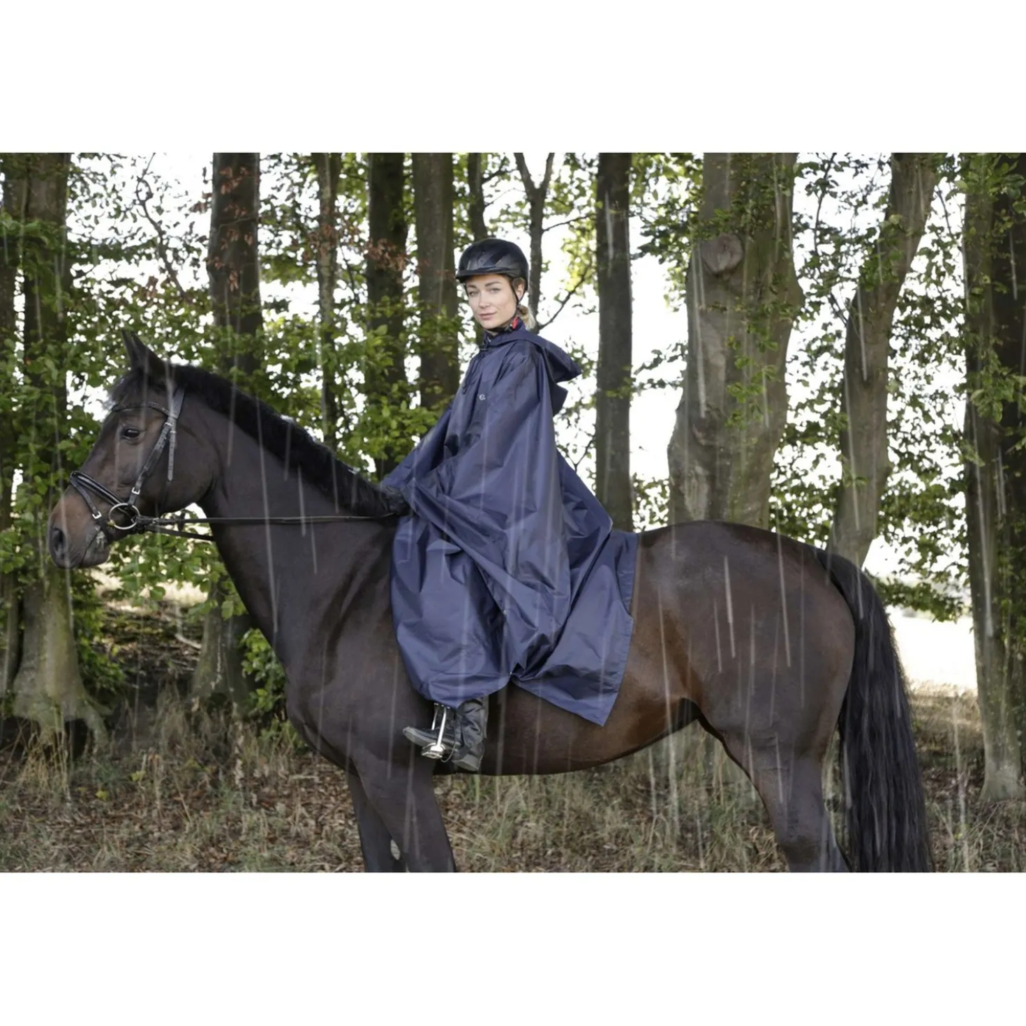 Covalliero Regenponcho Volwassenen Blauw