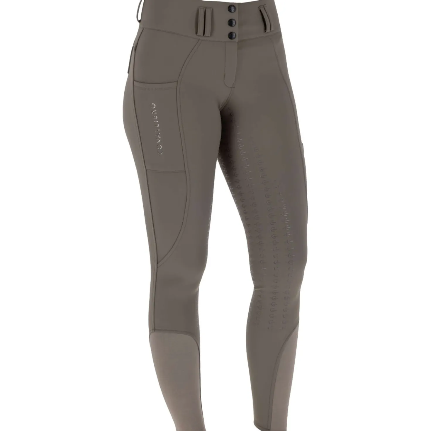 Covalliero Rijbroek Hight Waist Full Grip AW26 Milky Chocolate