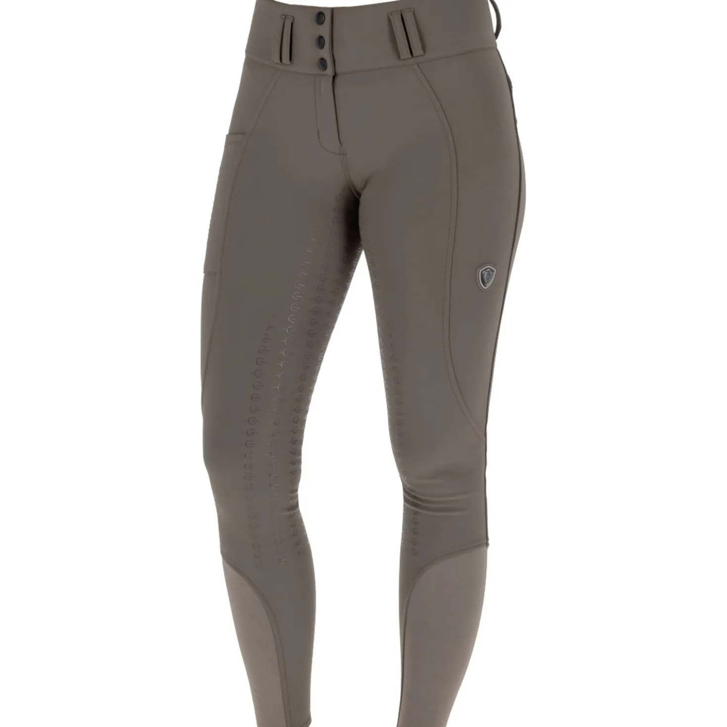 Covalliero Rijbroek Hight Waist Full Grip AW26 Milky Chocolate