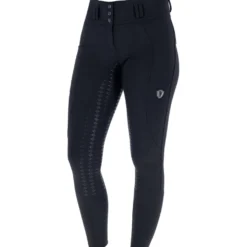 Covalliero Rijbroek Hight Waist Full Grip AW26 Zwart