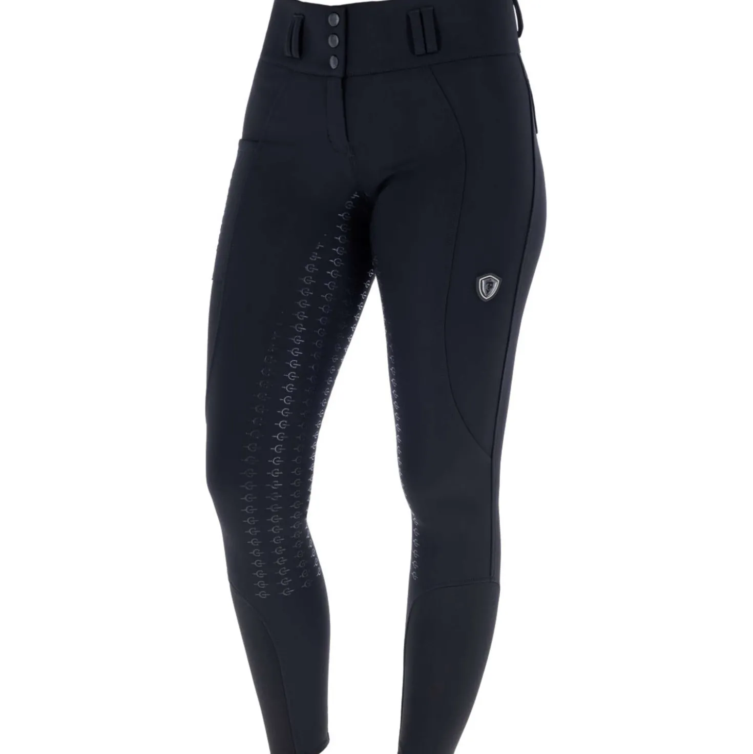 Covalliero Rijbroek Hight Waist Full Grip AW26 Zwart