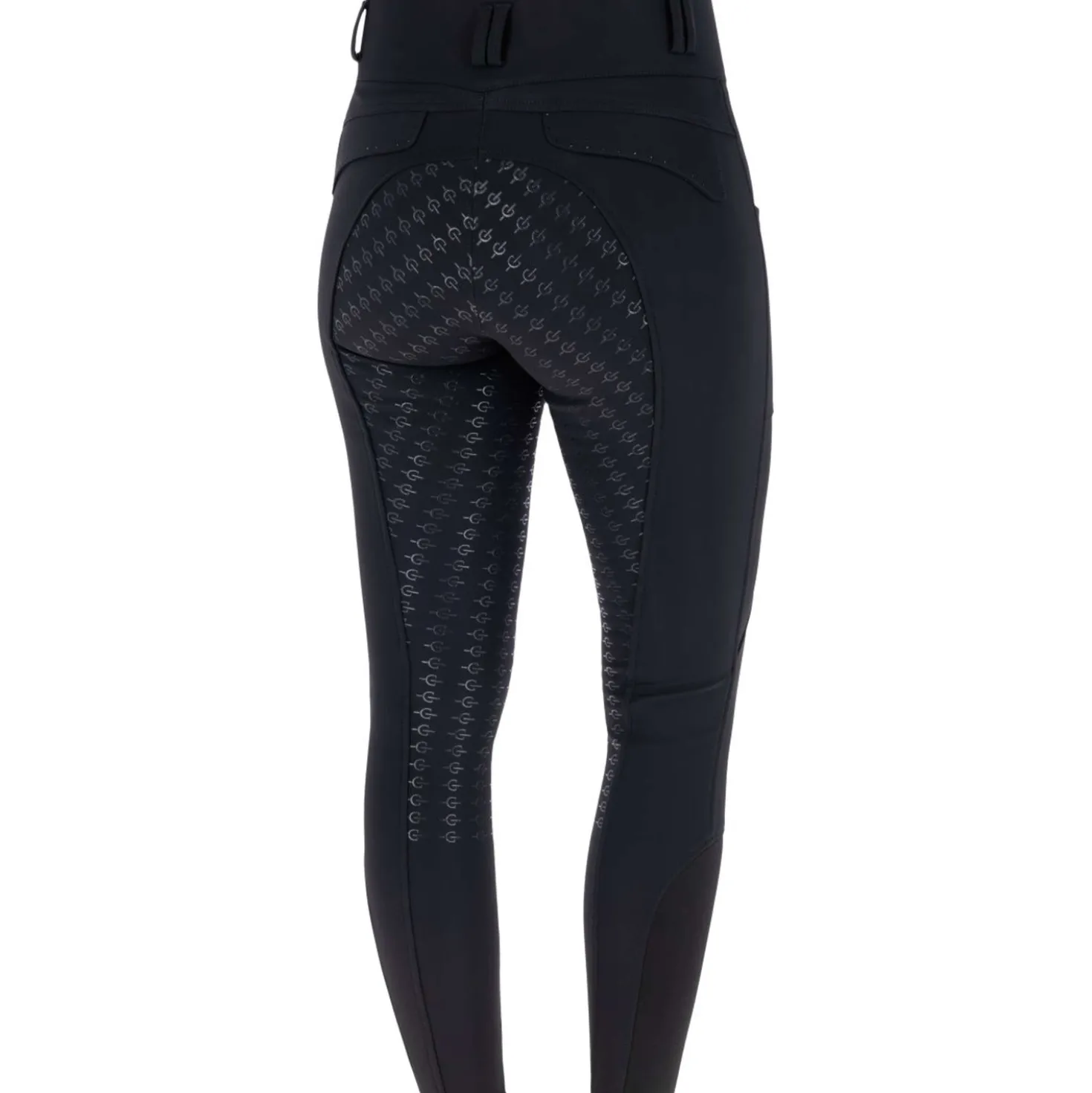 Covalliero Rijbroek Hight Waist Full Grip AW26 Zwart