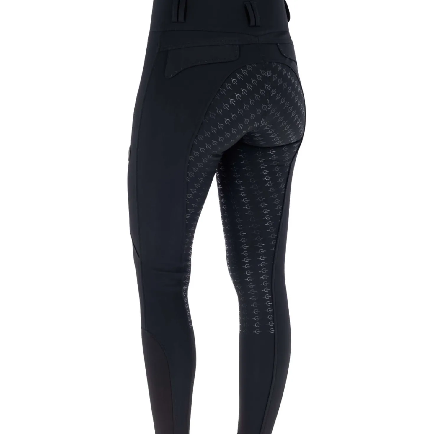 Covalliero Rijbroek Hight Waist Full Grip AW26 Zwart
