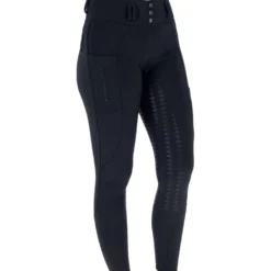 Covalliero Rijbroek Hight Waist Full Grip AW26 Zwart