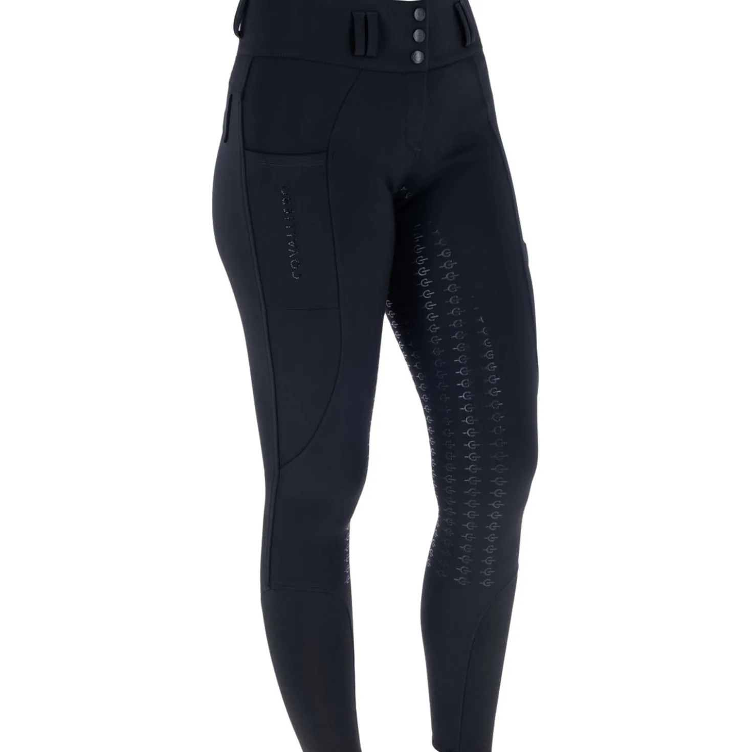 Covalliero Rijbroek Hight Waist Full Grip AW26 Zwart