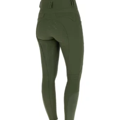 Covalliero Rijbroek Hight Waist Full Grip AW26 Forest Green