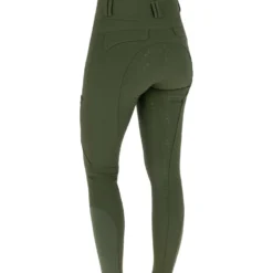 Covalliero Rijbroek Hight Waist Full Grip AW26 Forest Green